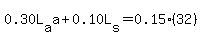 0.30L[a]a+0.10L[s]=0.15(32)