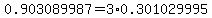 0.903089987+=+3+%2A+0.301029995
