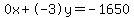 0x+-3y=-1650