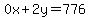 0x%2B2y=776