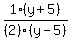 1(y+5)/(2)(y-5)