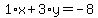 1%2Ax%2B3%2Ay=-8