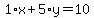 1%2Ax%2B5%2Ay=10