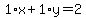 1%2Ax+%2B+1%2Ay+=+2