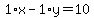 1%2Ax-1%2Ay=10