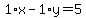 1%2Ax-1%2Ay=5
