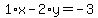 1%2Ax-2%2Ay=-3