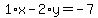1%2Ax-2%2Ay=-7