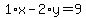 1%2Ax-2%2Ay=9