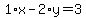 1%2Ax-2%2Ay=3