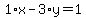 1%2Ax-3%2Ay=1