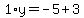 1%2Ay=-5%2B3