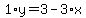 1%2Ay=3-3%2Ax