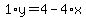1%2Ay=4-4%2Ax