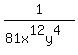 1/(81x^12y^4)