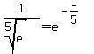 1%2F%28root%285%2Ce%29%29=e%5E%28-1%2F5%29