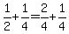 1%2F2+%2B+1%2F4+=+2%2F4+%2B+1%2F4