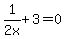 1%2F2+x%2B3+=+0