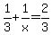 1%2F3%2B1%2Fx=2%2F3