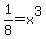 1%2F8+=+x%5E3