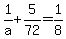 1%2Fa+%2B+5%2F72+=+1%2F8