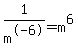 1%2Fm%5E-6=m%5E6