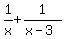 1%2Fx+%2B+1%2F%28x-3%29