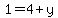 1=4+y