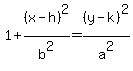 1+%2B+%28x+-+h%29%5E2%2Fb%5E2+=+%28y+-+k%29%5E2%2Fa%5E2