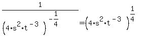 1+%2F+%28%284%2As%5E2%2At%5E%28-3%29%29%5E%28-1%2F4%29%29+=+%284%2As%5E2%2At%5E%28-3%29%29%5E%281%2F4%29