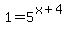 1+=+5%5E%28x+%2B+4%29