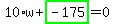10%2Aw%2Bhighlight_green%28+-175+%29=0