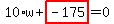 10%2Aw%2Bhighlight_red%28+-175+%29=0