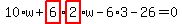 10%2Aw%2Bhighlight_red%28+6+%29%2Ahighlight_red%28+2+%29%2Aw-6%2A3-26=0