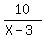 10%2F%28X-3%29