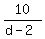 10%2F%28d-2%29