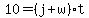 10+=+%28j+%2B+w%29%2At