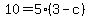 10 = 5*(3 - c)
