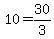 10+=30%2F3+