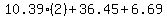 10.39(2)+36.45+6.69