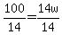 100%2F14=14w%2F14
