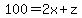 100+=+2x+%2B+z