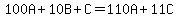 100+A+%2B+10+B+%2B+C+=+110+A+%2B+11C