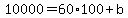 10000+=+60%2A100+%2B+b