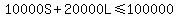 10000S+20000L<=100000