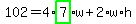 102=4%2Ahighlight_green%28+7+%29%2Aw%2B2%2Aw%2Ah
