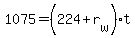 1075=%28224%2Br%5Bw%5D%29t