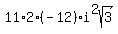 11*2*(-12)i^2sqrt(3)