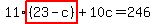 11%2Ahighlight%28%2823-c%29%29%2B10c=246
