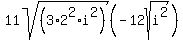 11sqrt((3*2^2*i^2))(-12sqrt(i^2))